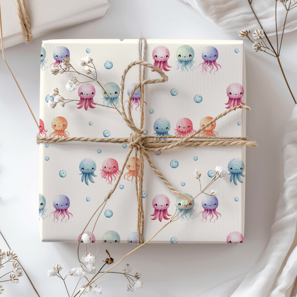 Sea Snuggle Squad – Pastel Ocean Wrapping Paper