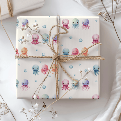 Sea Snuggle Squad – Pastel Ocean Wrapping Paper