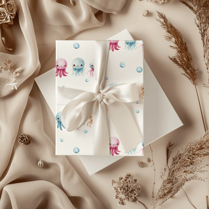 Sea Snuggle Squad – Pastel Ocean Wrapping Paper