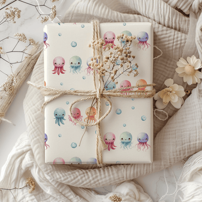 Sea Snuggle Squad – Pastel Ocean Wrapping Paper