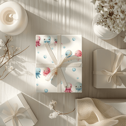 Sea Snuggle Squad – Pastel Ocean Wrapping Paper