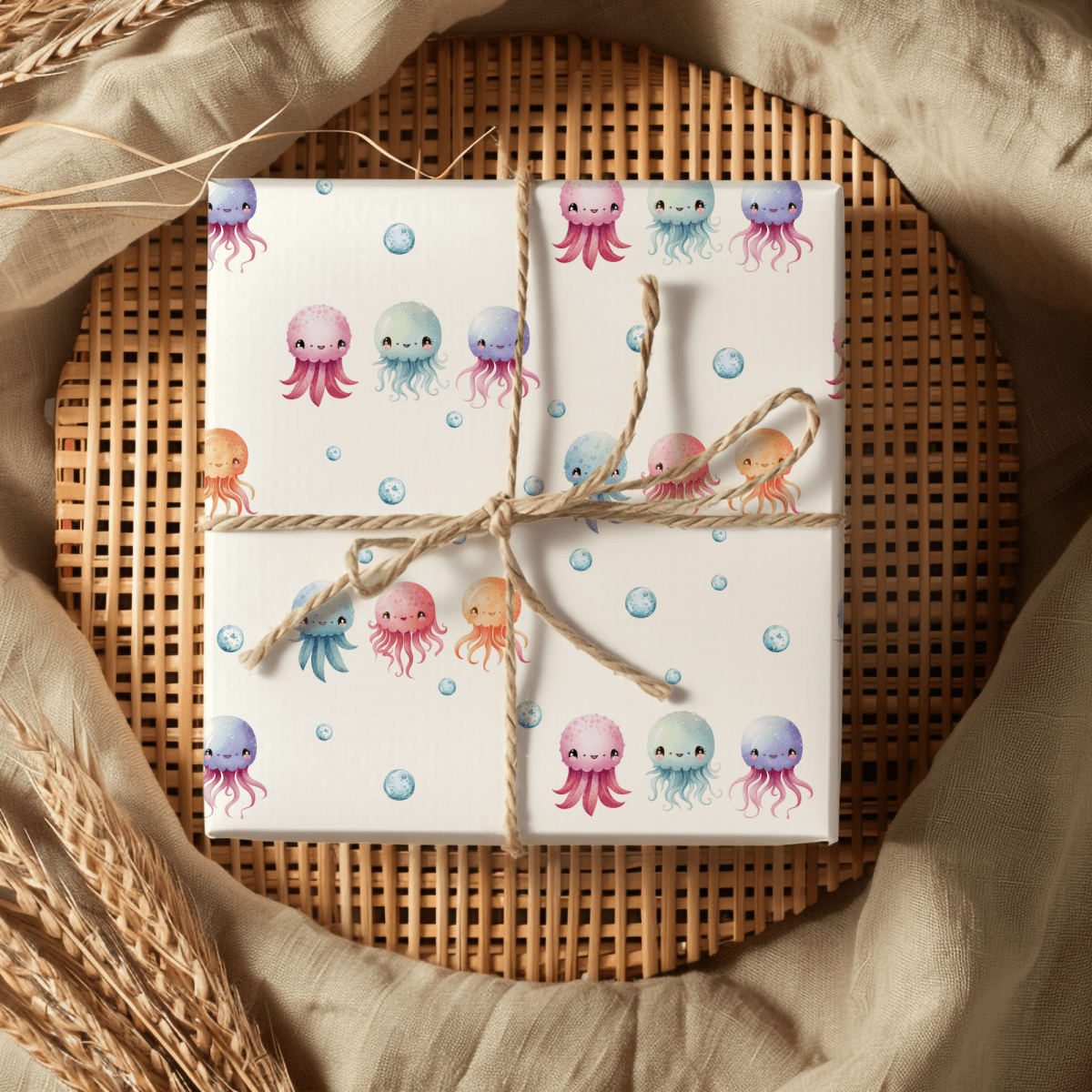 Sea Snuggle Squad – Pastel Ocean Wrapping Paper