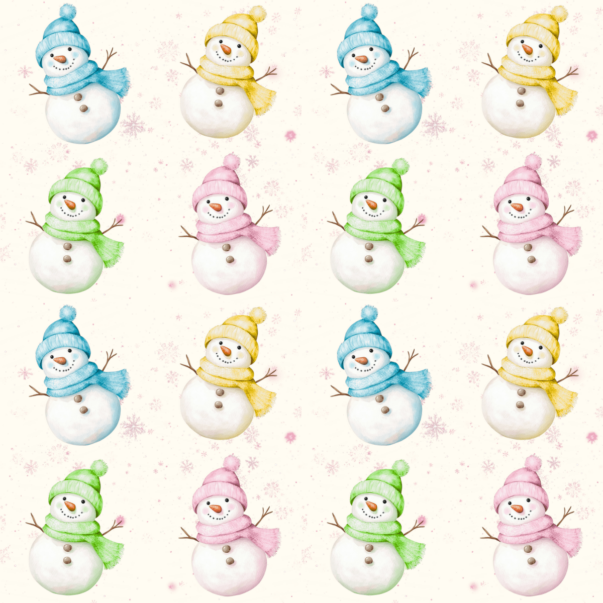 Frosty Friends in Color – Snowman Wrapping Paper