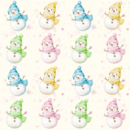 Frosty Friends in Color – Snowman Wrapping Paper
