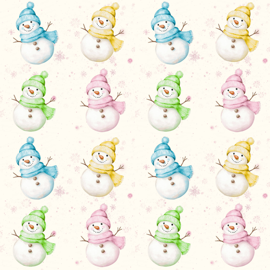 Frosty Friends in Color – Snowman Wrapping Paper