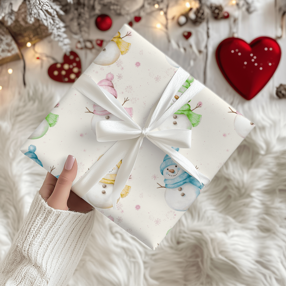 Frosty Friends in Color – Snowman Wrapping Paper