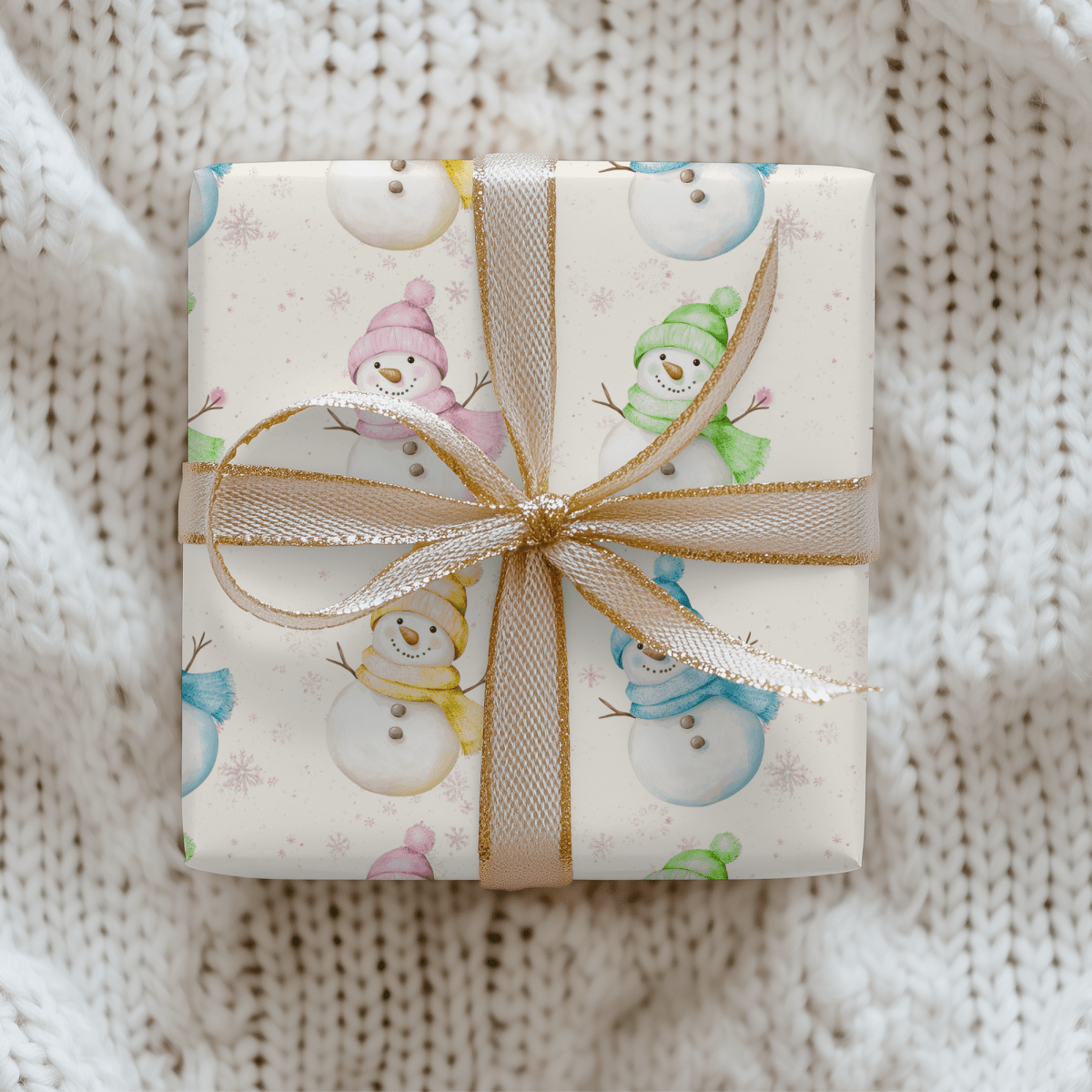 Frosty Friends in Color – Snowman Wrapping Paper