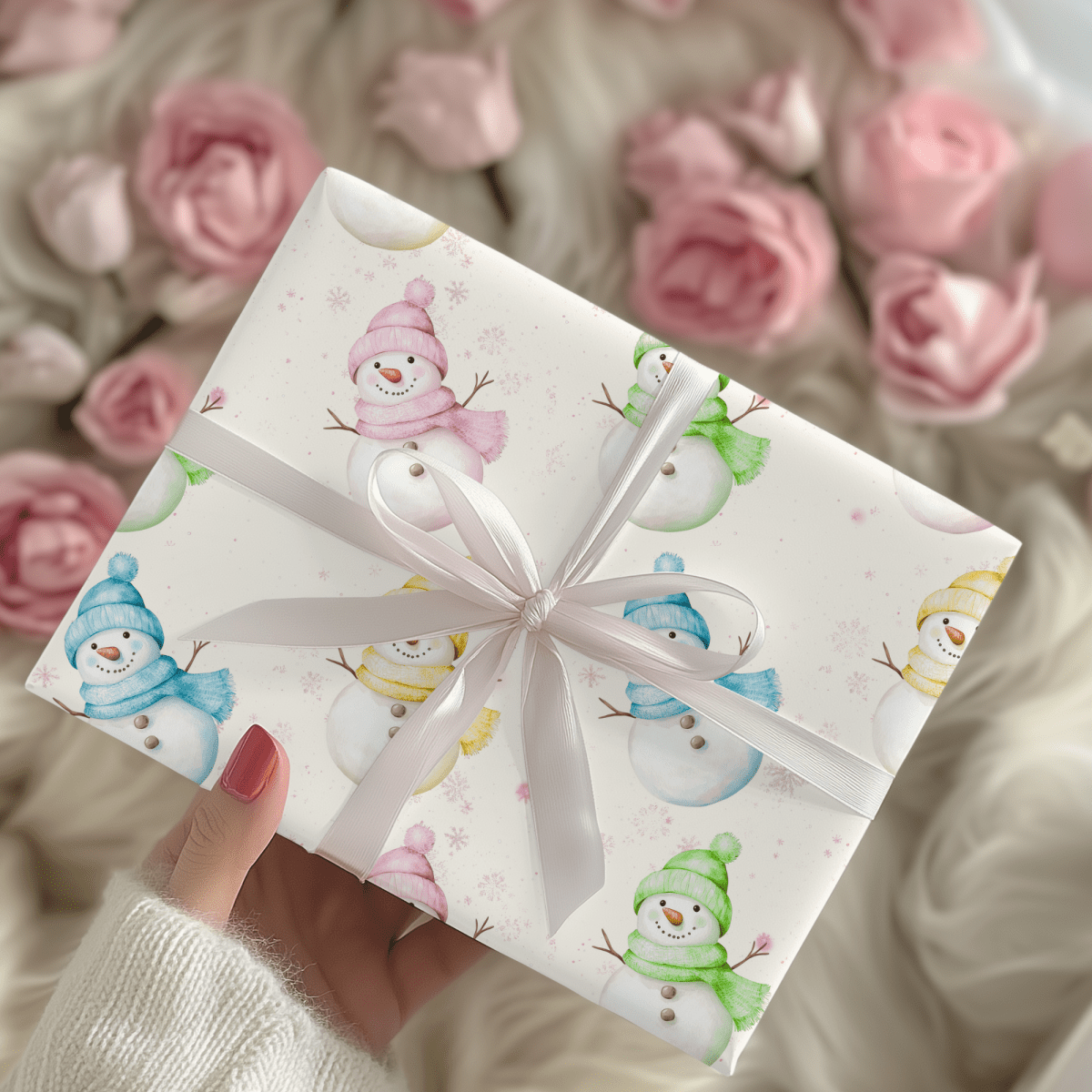 Frosty Friends in Color – Snowman Wrapping Paper