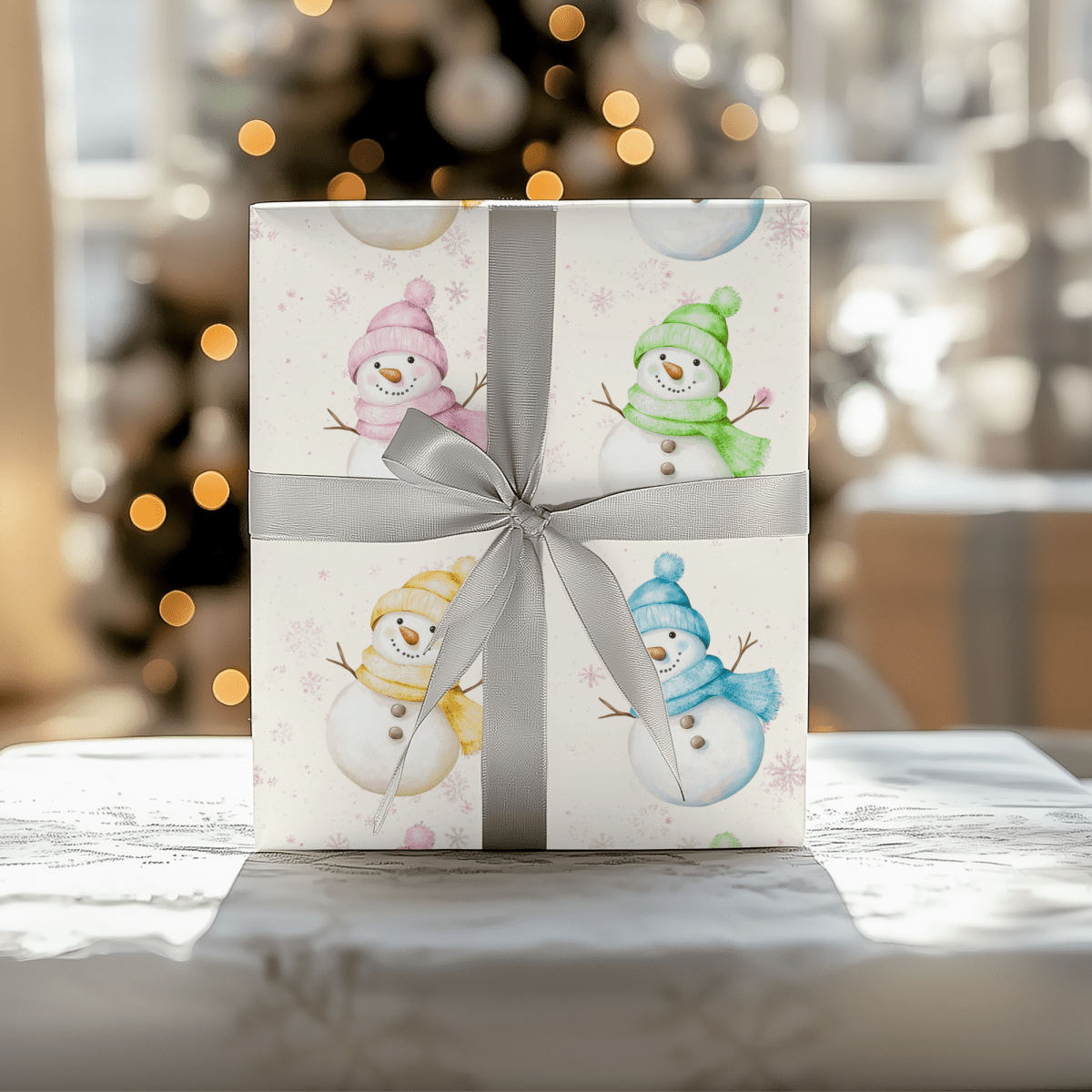 Frosty Friends in Color – Snowman Wrapping Paper