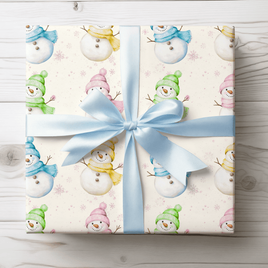 Frosty Friends in Color – Snowman Wrapping Paper