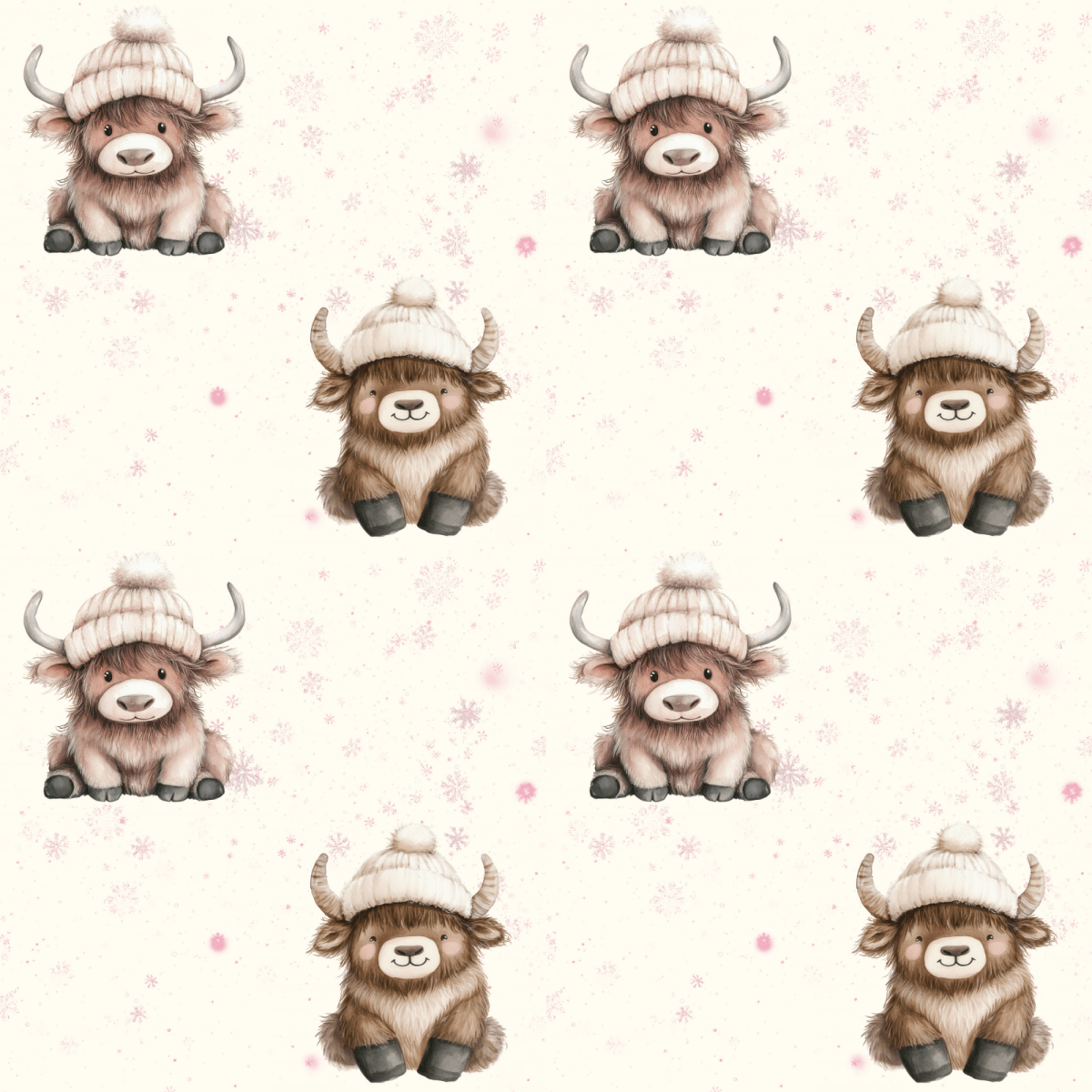 Highland Holiday Cuddles – Cozy Cow Wrapping Paper
