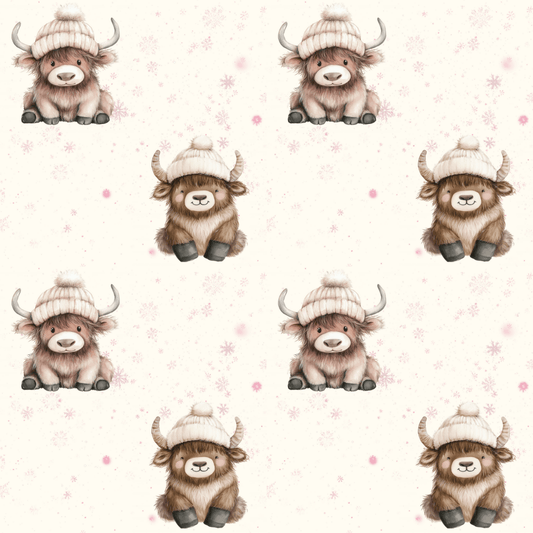 Highland Holiday Cuddles – Cozy Cow Wrapping Paper