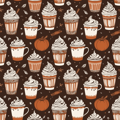 Spiced & Wrapped – Pumpkin Latte Wrapping Paper