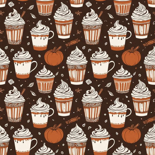 Spiced & Wrapped – Pumpkin Latte Wrapping Paper