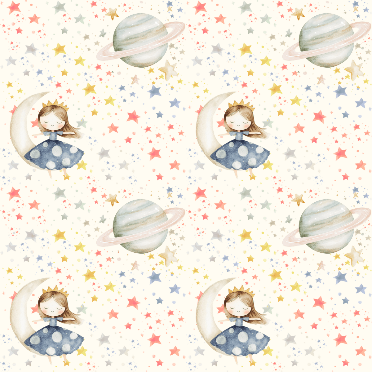 Moonlit Daydreams – Starry Princess Wrapping Paper