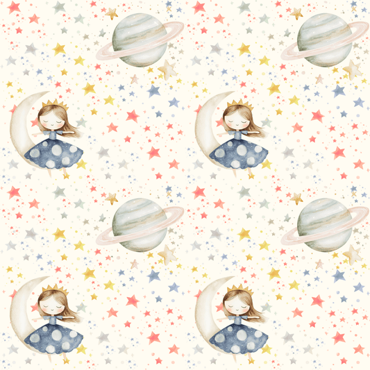 Moonlit Daydreams – Starry Princess Wrapping Paper