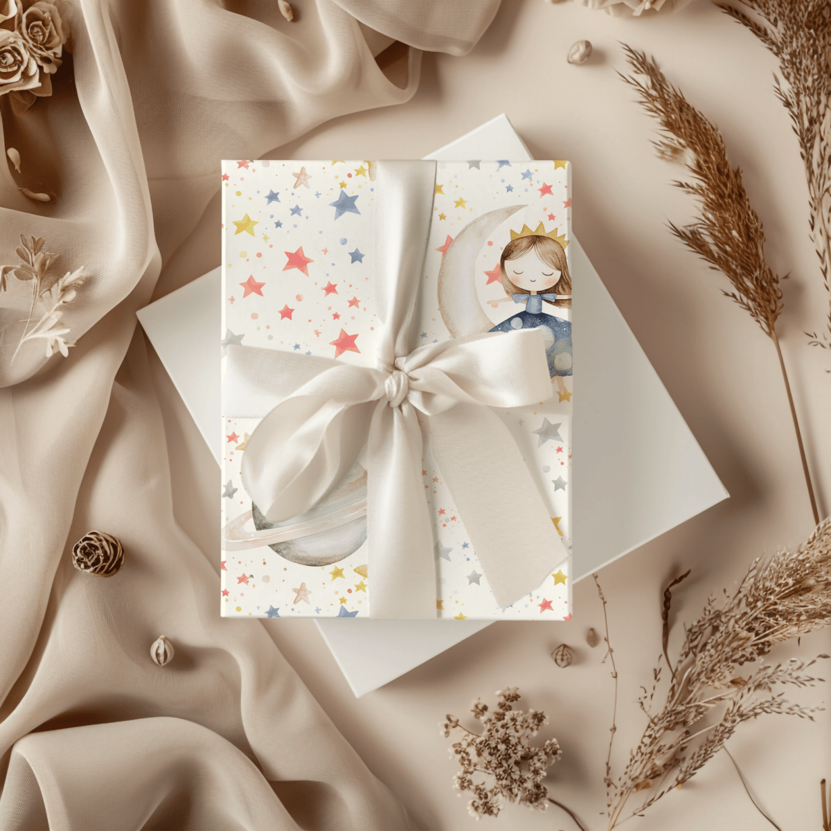 Moonlit Daydreams – Starry Princess Wrapping Paper
