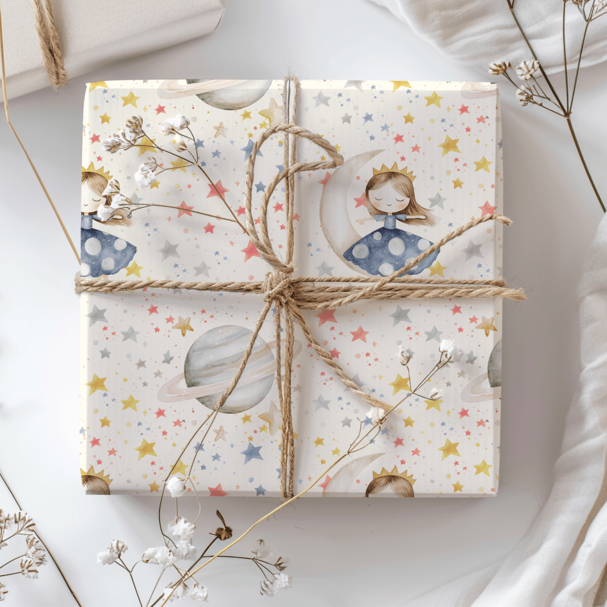 Moonlit Daydreams – Starry Princess Wrapping Paper