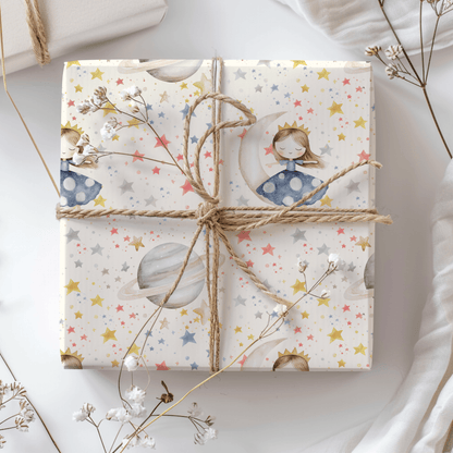 Moonlit Daydreams – Starry Princess Wrapping Paper