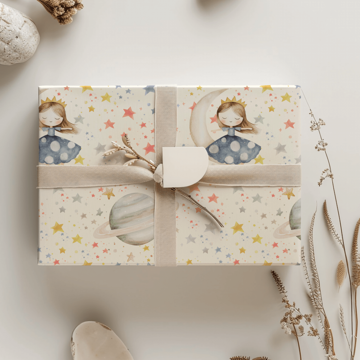 Moonlit Daydreams – Starry Princess Wrapping Paper