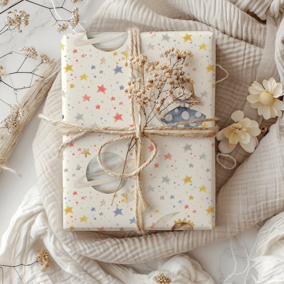 Moonlit Daydreams – Starry Princess Wrapping Paper