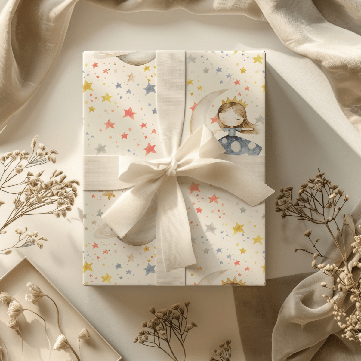 Moonlit Daydreams – Starry Princess Wrapping Paper