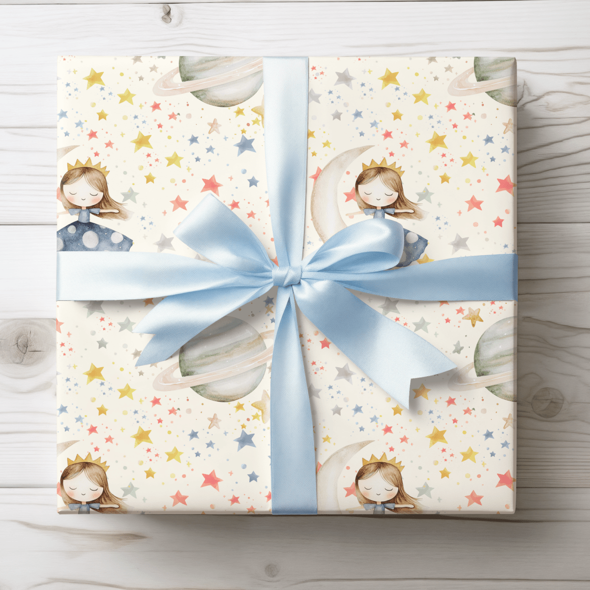 Moonlit Daydreams – Starry Princess Wrapping Paper