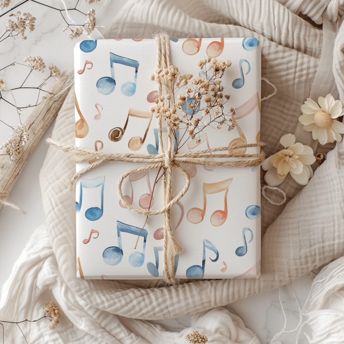 Note - Worthy Wrap – Musical Gift Paper