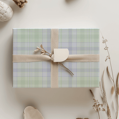 Blue Pastels – Cozy Plaid Wrapping Paper