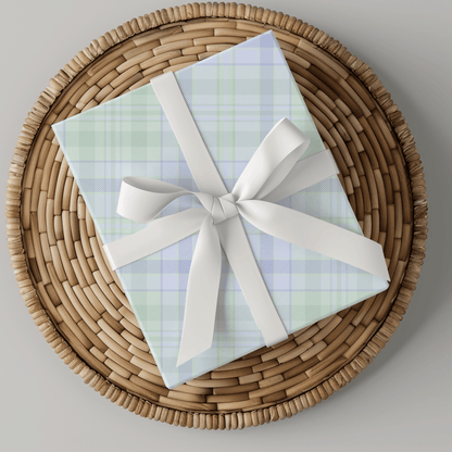 Blue Pastels – Cozy Plaid Wrapping Paper