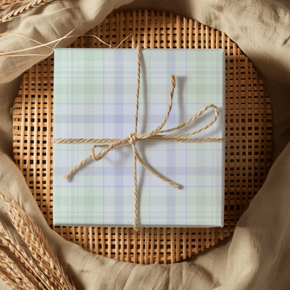 Blue Pastels – Cozy Plaid Wrapping Paper