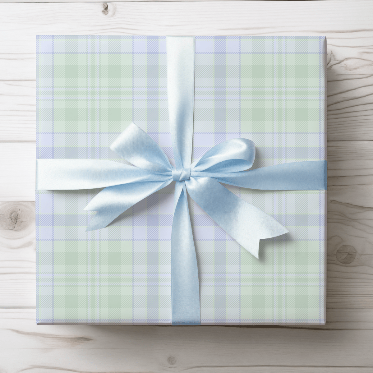Blue Pastels – Cozy Plaid Wrapping Paper