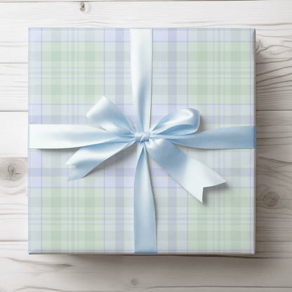 Blue Pastels – Cozy Plaid Wrapping Paper