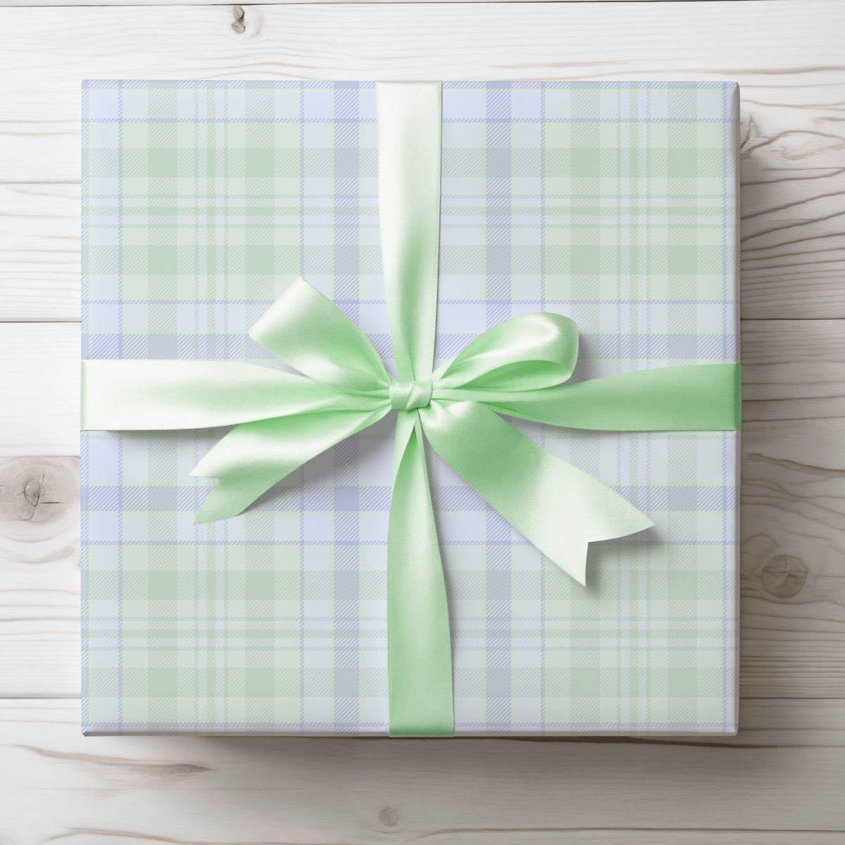 Blue Pastels – Cozy Plaid Wrapping Paper
