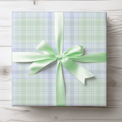 Blue Pastels – Cozy Plaid Wrapping Paper