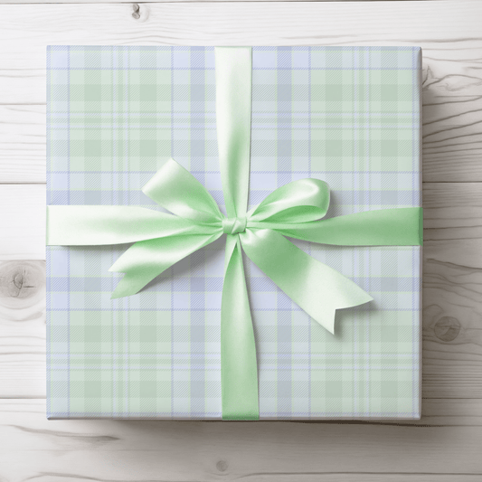 Blue Pastels – Cozy Plaid Wrapping Paper