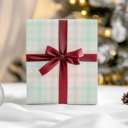 Pastel Plaid Parade – Holiday Wrapping Paper