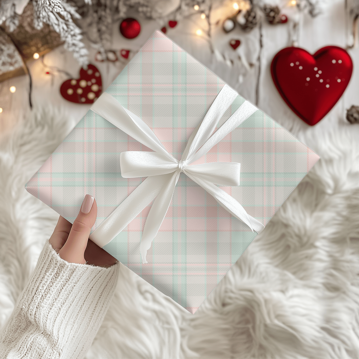 Pastel Plaid Parade – Holiday Wrapping Paper