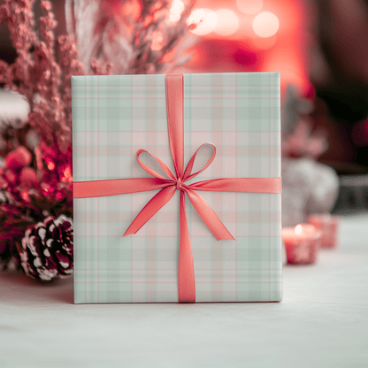 Pastel Plaid Parade – Holiday Wrapping Paper