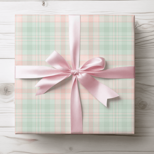 Pastel Plaid Parade – Holiday Wrapping Paper