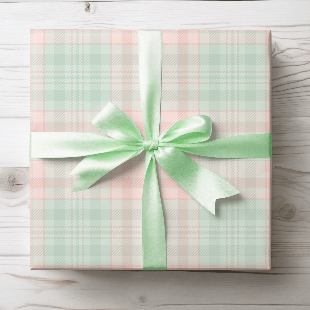 Pastel Plaid Parade – Holiday Wrapping Paper