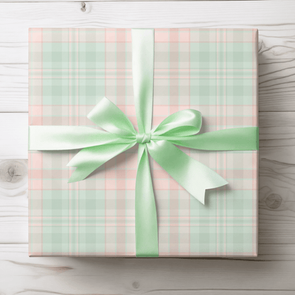 Pastel Plaid Parade – Holiday Wrapping Paper