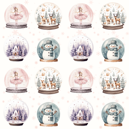 Winter Whimsy Globes – Holiday Snow Globe Wrapping Paper