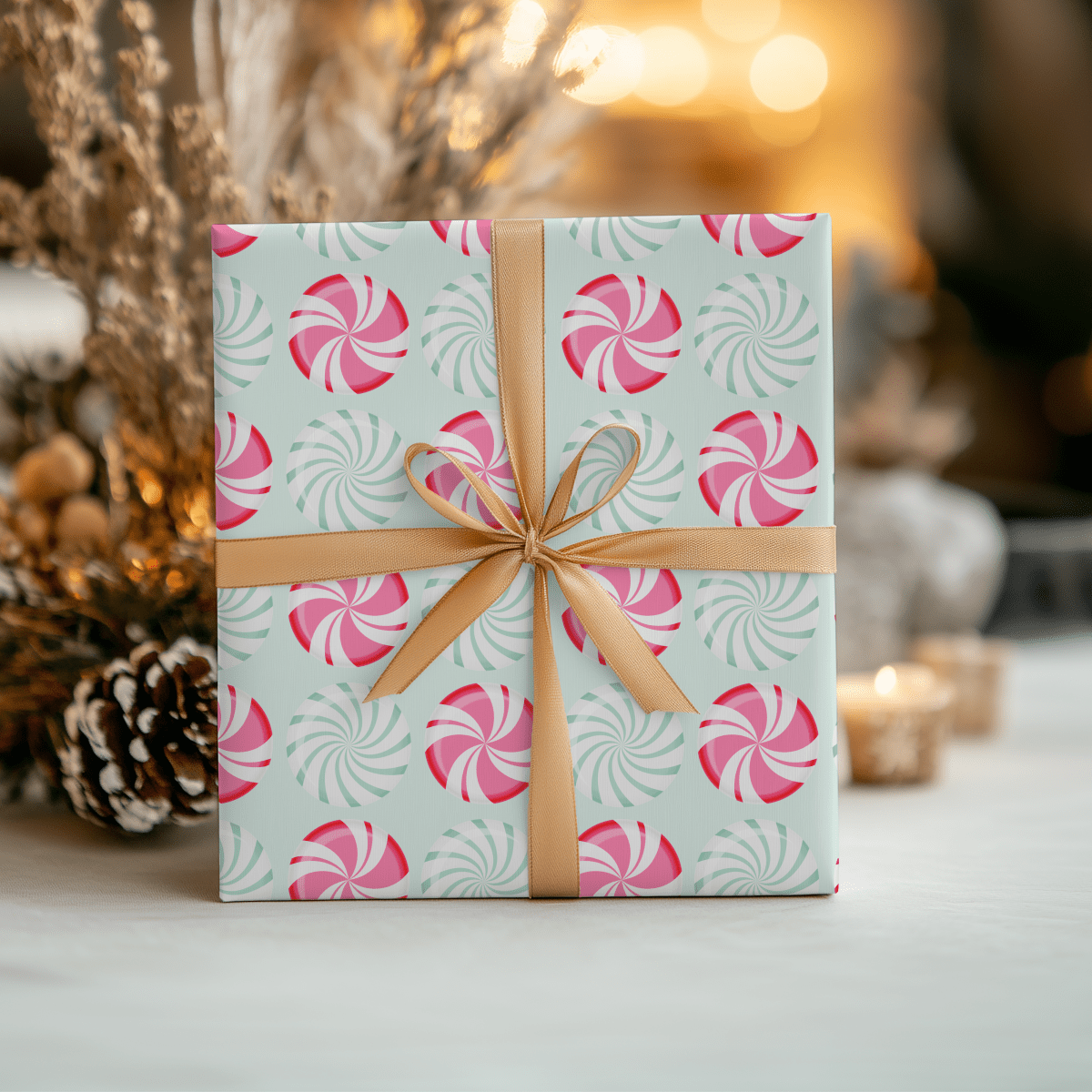 Peppermint Pop – Sweet Holiday Wrapping Paper