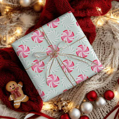 Peppermint Pop – Sweet Holiday Wrapping Paper