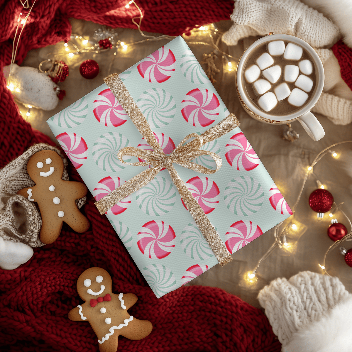 Peppermint Pop – Sweet Holiday Wrapping Paper