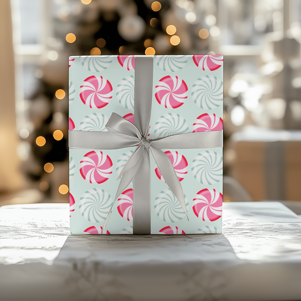 Peppermint Pop – Sweet Holiday Wrapping Paper