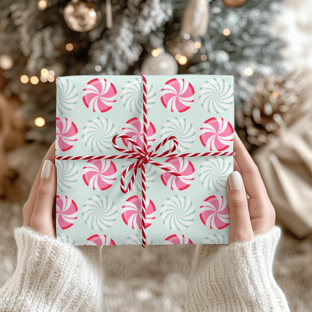 Peppermint Pop – Sweet Holiday Wrapping Paper