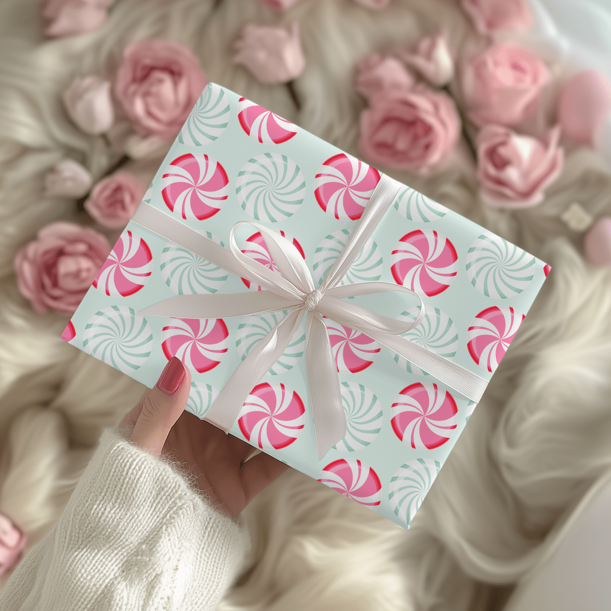 Peppermint Pop – Sweet Holiday Wrapping Paper