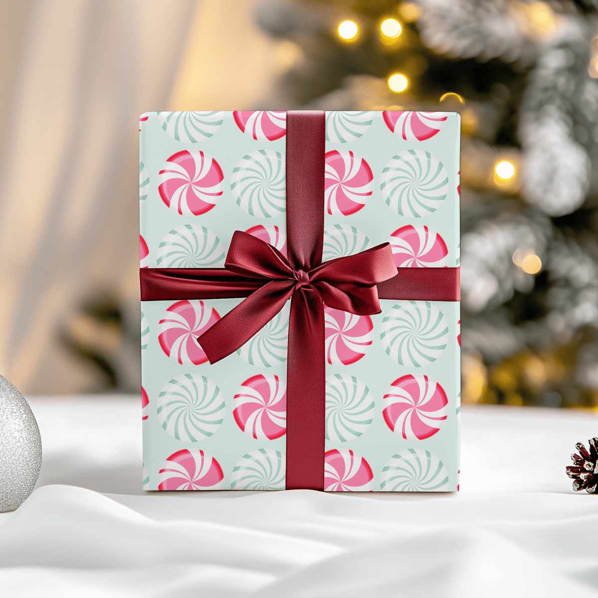 Peppermint Pop – Sweet Holiday Wrapping Paper